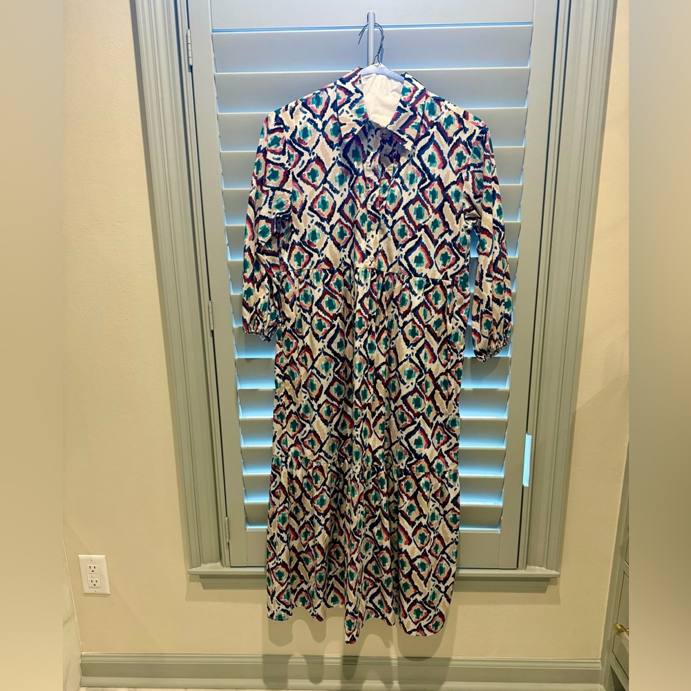 Anthropologie Betina Tiered Shirt Dress by Maeve